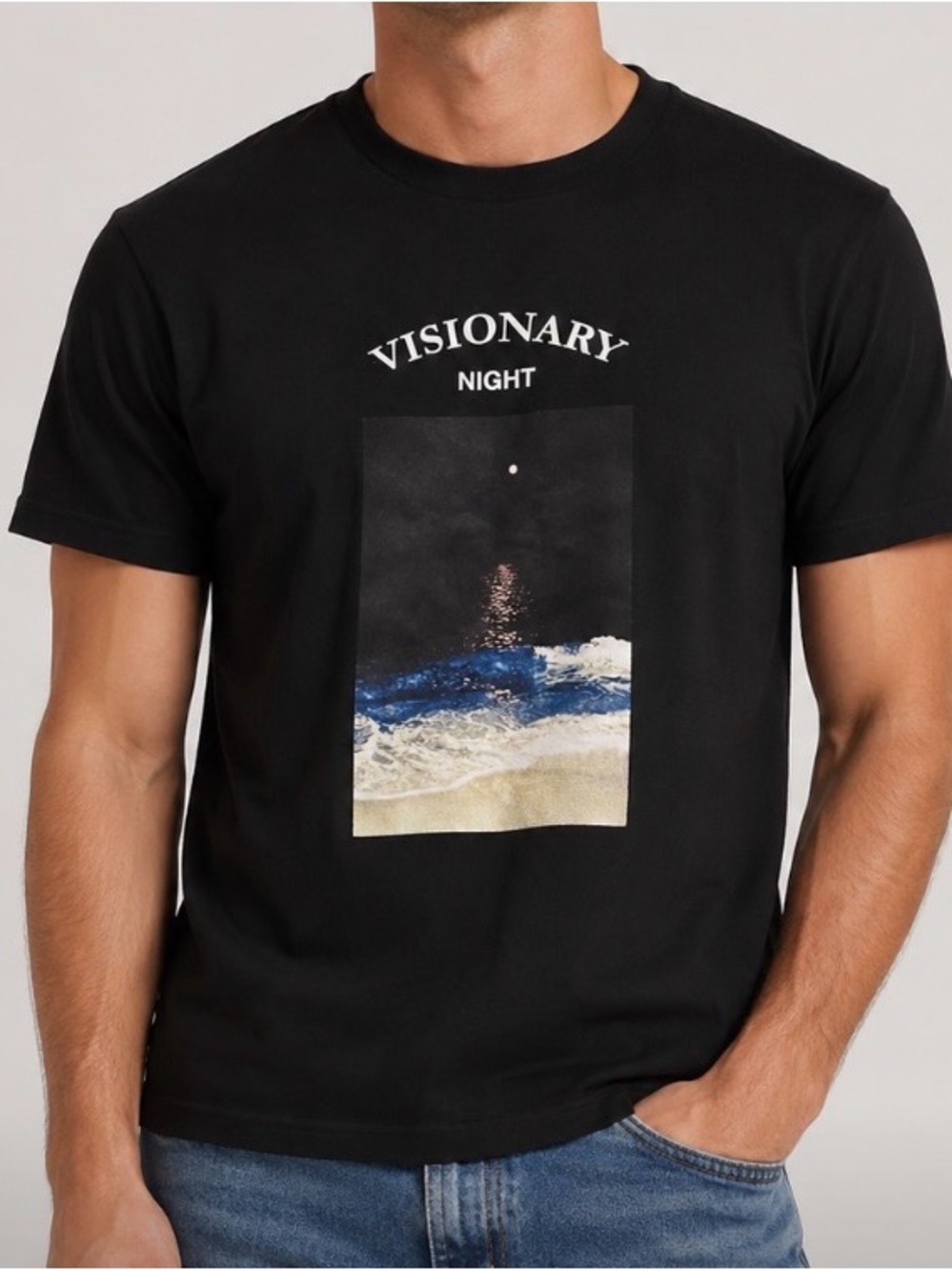 Bauhaus “Visionary Night”Men’s Unisex Graphic Black Tee